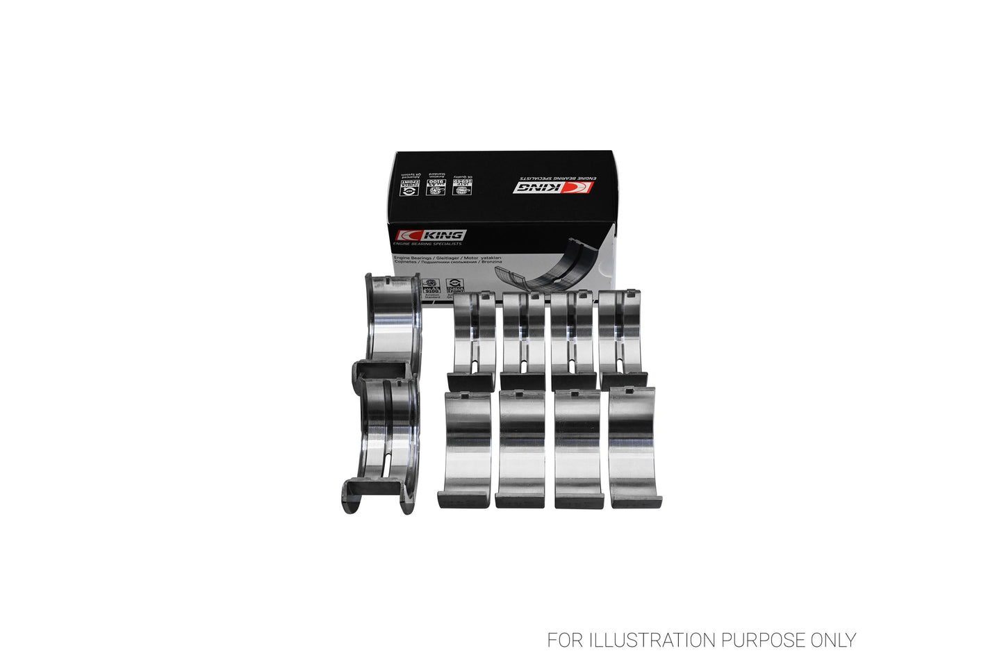King Ford V8 221 Main Bearing Set MB 529SI-STD - Fits Ford, Mercury, Lincoln