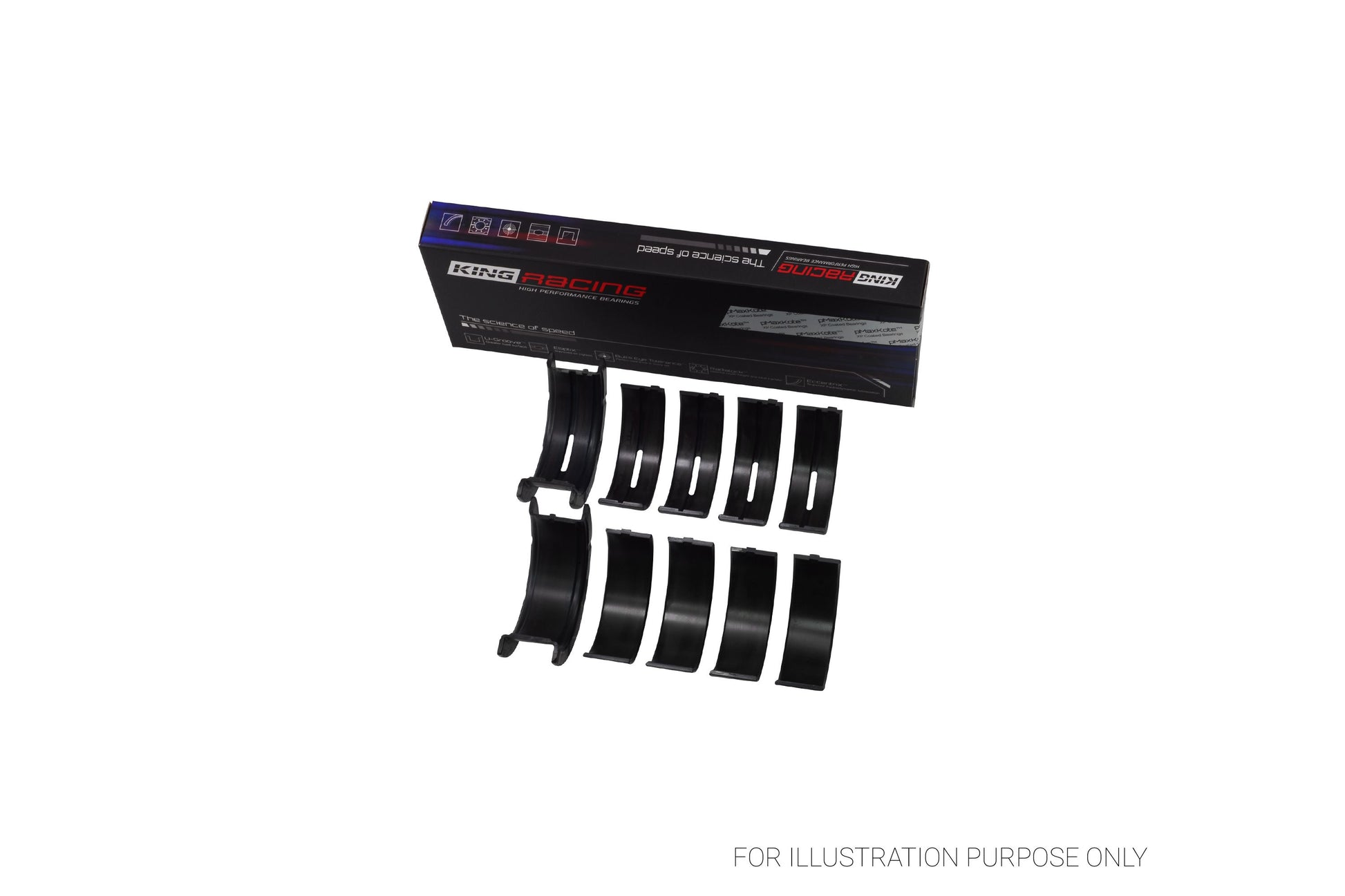 King Ford 260CI 289CI 302 5.0L WINDSOR Main Bearing Set MB 529XPC-STD - Fits Ford, Mercury, Lincoln
