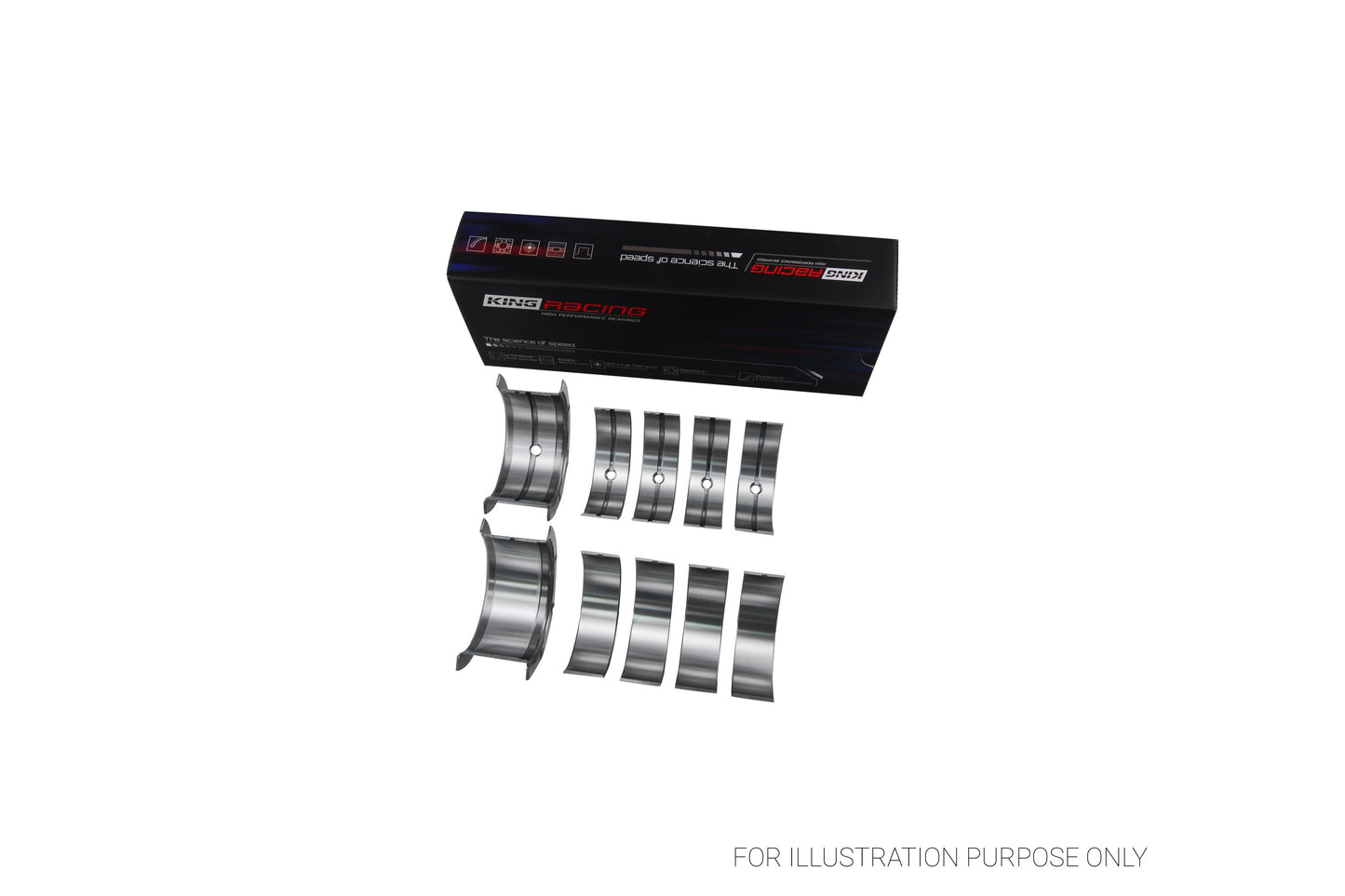 King Chevrolet BBC 396-502 GEN IV, V, VI - Narrow Racing Main Bearings MB 556XPN STDX - Fits Chevrolet, GMC, Pontiac