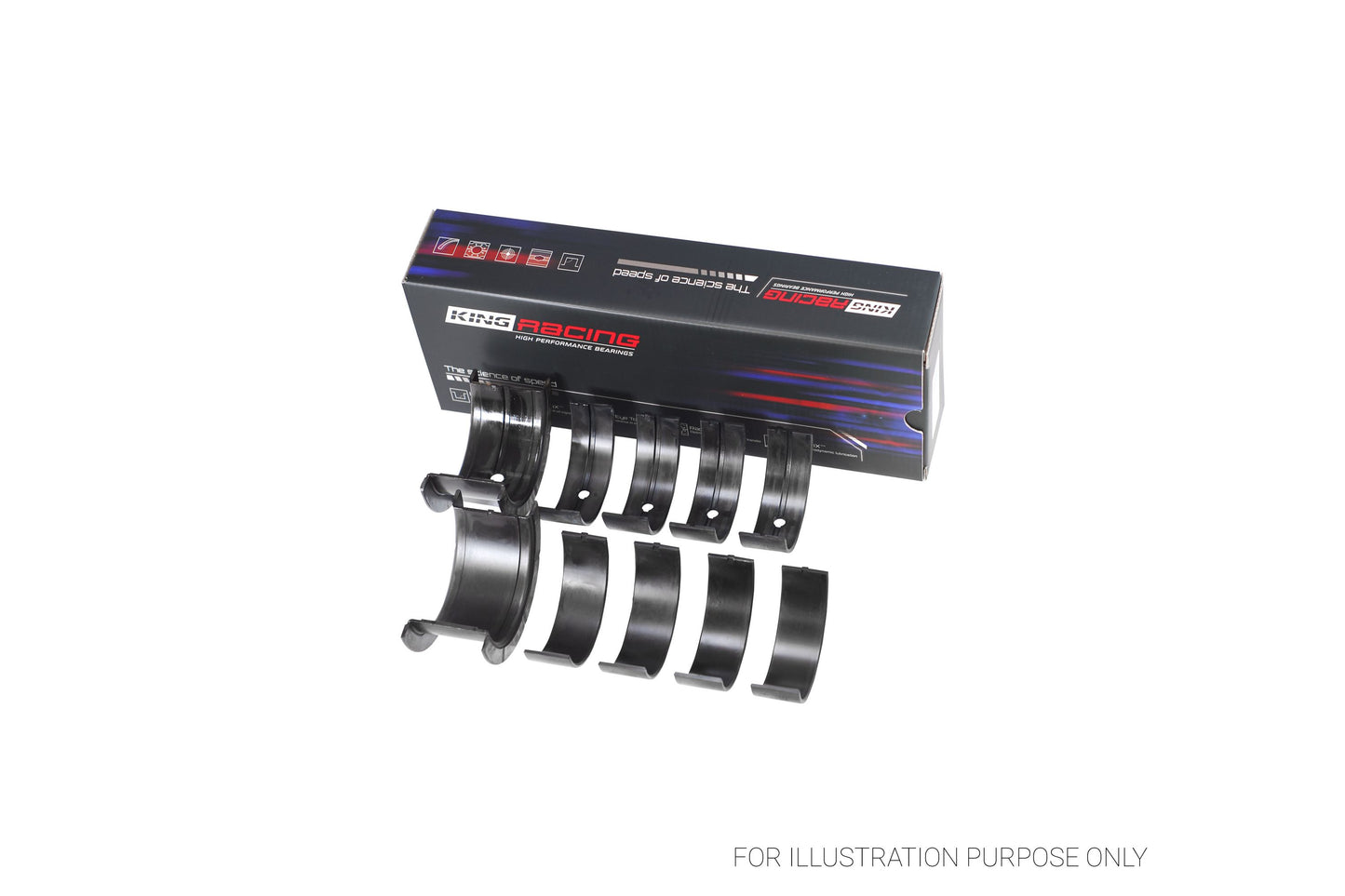 King Chevrolet BBC 396-502 GEN IV, V, VI - Narrow Racing Main Bearings MB 556XPN-STD - Fits Chevrolet, GMC, Pontiac