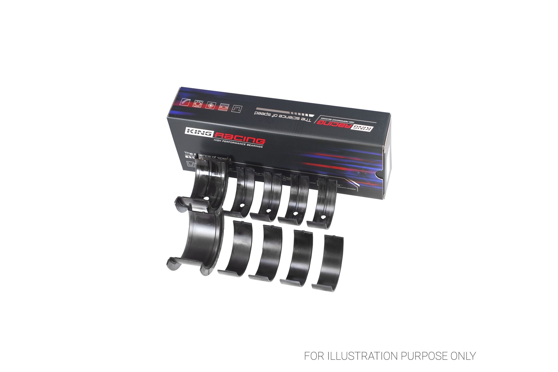 King Chevrolet BBC 396-502 GEN IV, V, VI - Narrow Racing Main Bearings MB 556XPN 001 - Fits Chevrolet, GMC, Pontiac