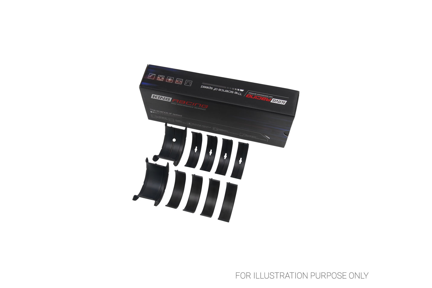 King GM 262, 267, 302, 307, 327, 350 Main Bearing Set MB5570SI 010 - Fits Chevrolet, GMC, Pontiac