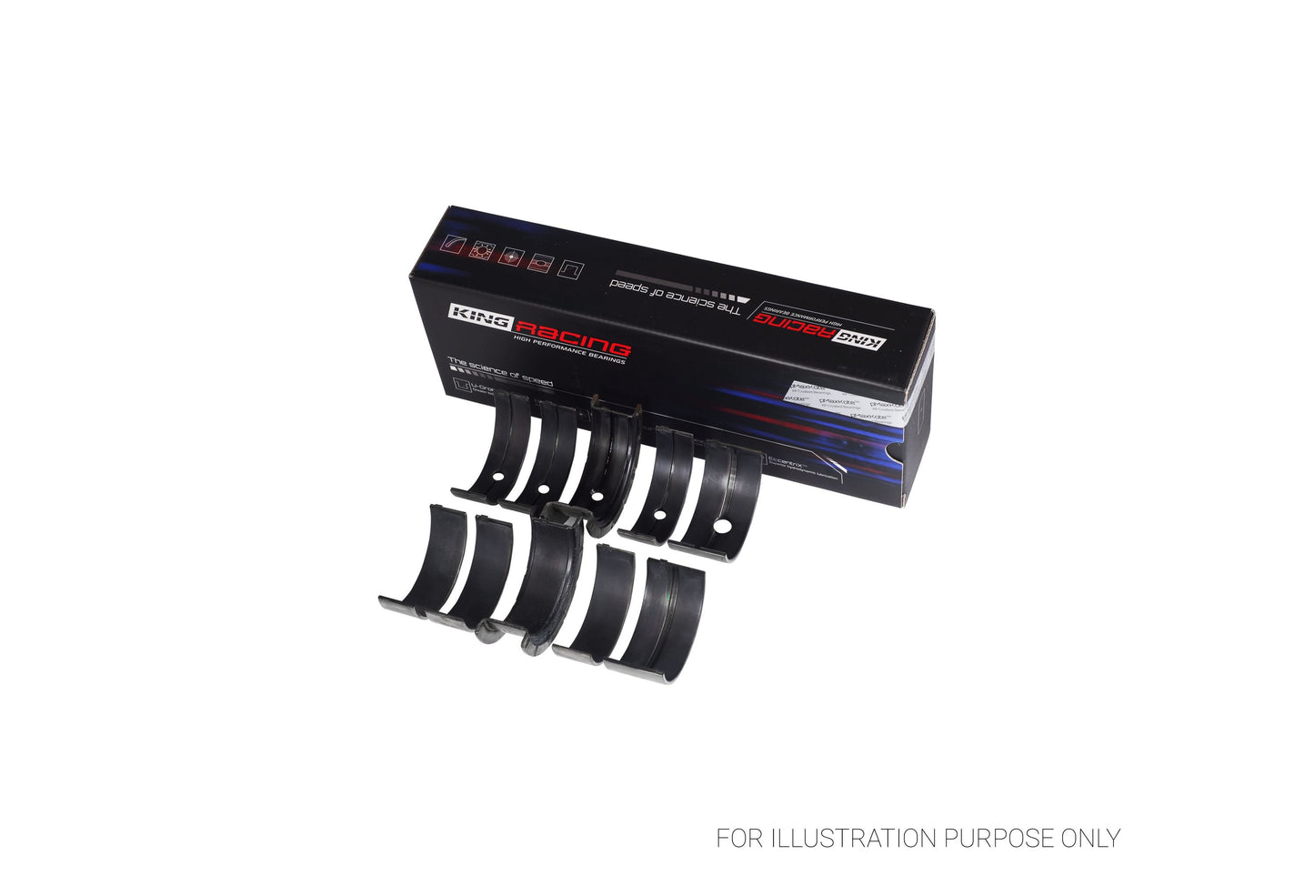 King Chrysler 273, 301, 313, 318, 340 Racing Main Bearings Set MB 558XPC 010 - Fits Dodge, Plymouth, Fargo