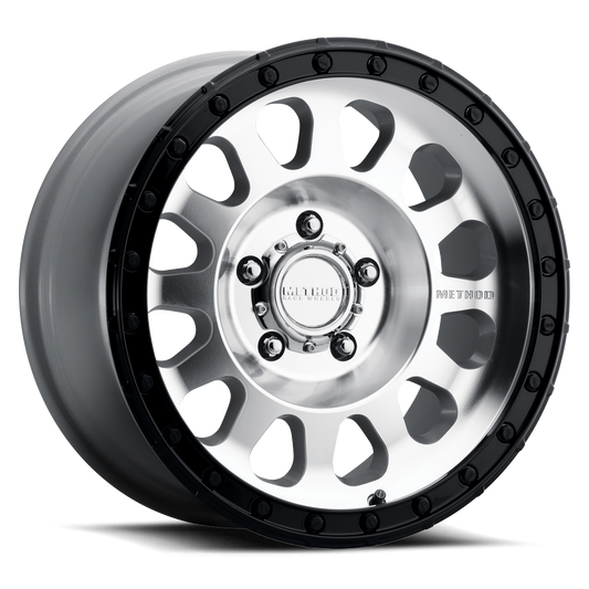 Method MR315 17x8.5 0mm Offset 5x5 BP 71.50mm CB Machined Wheel - Gloss Black Lip