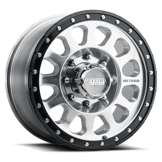Method MR315 18x9 +18mm Offset 8x170 130.81mm CB Polished Wheel - Gloss Black Lip
