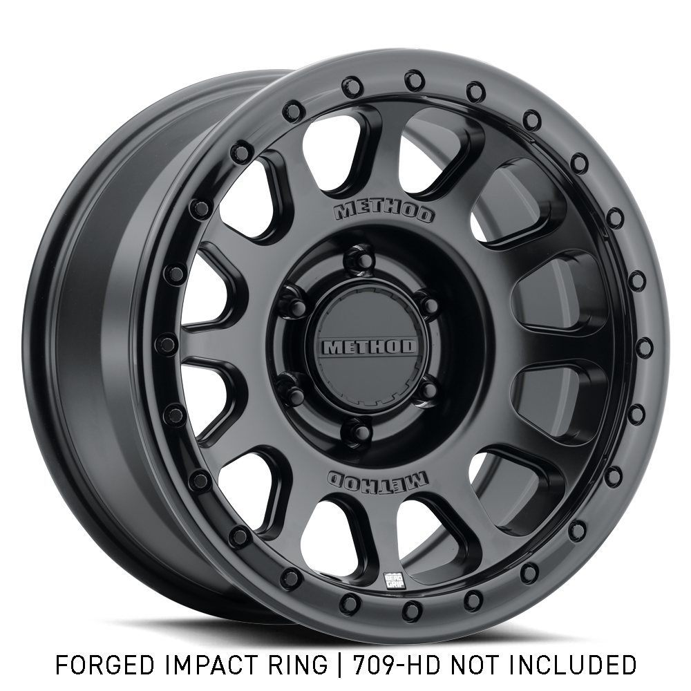 Method 709 Impact Ring - 17in Forged - Non-Beadlock - Gloss Black