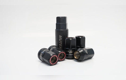 Wheel Mate HR3806BU Muteki HR38 Open End Lug Nuts Black Chrome with Blue Ring M12x1.50