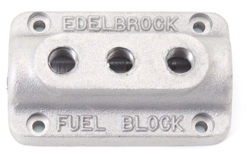 Edelbrock 1285 Fuel Block Triple As Cast