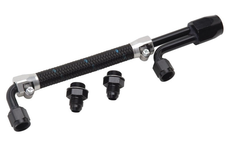 Edelbrock 80913 Dual Quad Fuel Line Kit In Clr/Black Finish