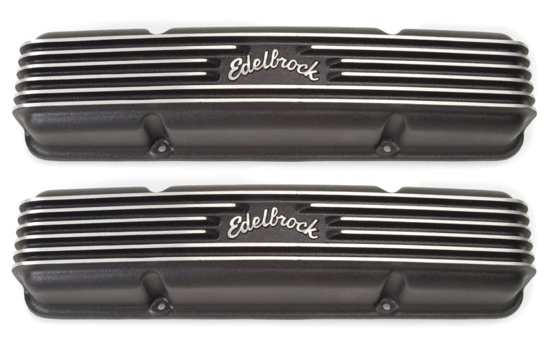 Edelbrock 41453 Valve Cover Classic Series Chevrolet 1959-1986 262-400 CI V8 Black