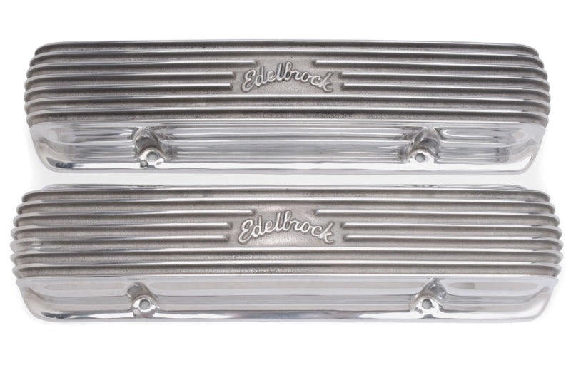 Edelbrock 4130 Valve Cover Classic Series Pontiac 1962-1979 301-455 CI V8 Polished