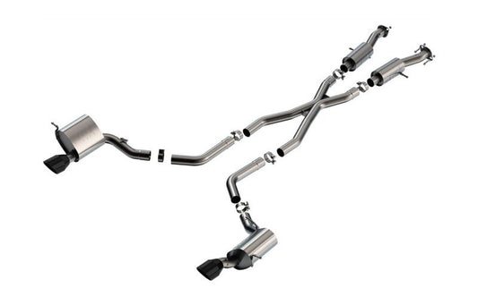 Borla 140632CB 15-21 Jeep Grand Cherokee SRT 6.4L V8 AWD S-Type Cat-Back Exhaust System - Black Tips T-304SS - #140632CB