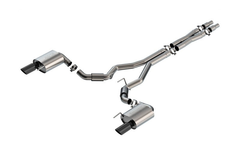 Borla 140960BC 2024-2026 Ford Mustang GT 5.0L V8 w/o Active Exhaust S-Type Cat-Back Exhaust System - Black Chrome - #140960BC