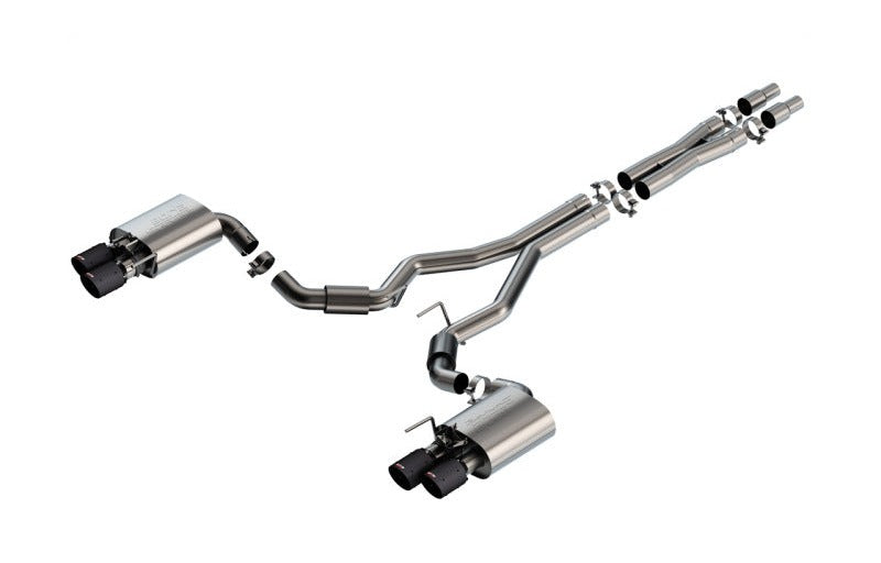 Borla 140962CFBA 2024-2026 Ford Mustang GT 5.0L V8 w/ Active Exhaust S-Type Cat-Back Exhaust System - Carbon Fiber - #140962CFBA