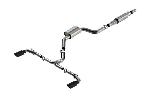 Borla 140883BC 22-26 Volkswagen Golf GTI 2.0L AT/MT 3inch S-Type Cat-Back Exhaust - 4in Black Chrome Tips - #140883BC