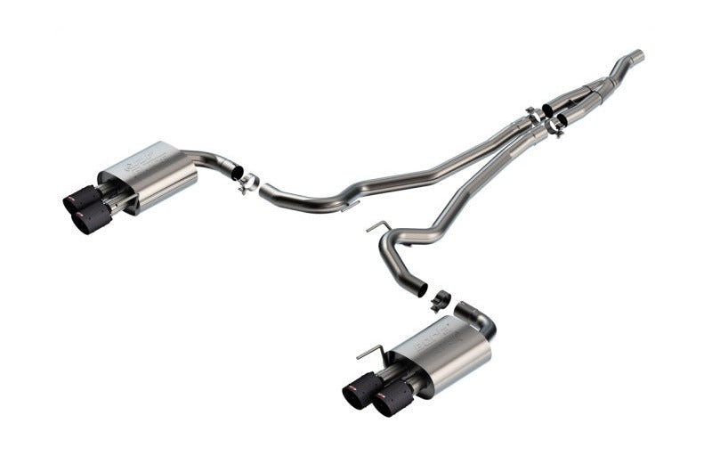 Borla 140982CFBA 2024-2026 Ford Mustang 2.3L Ecoboost ATAK Catback Exhaust CF BA w/ Quad Tips - Non-Active - #140982CFBA