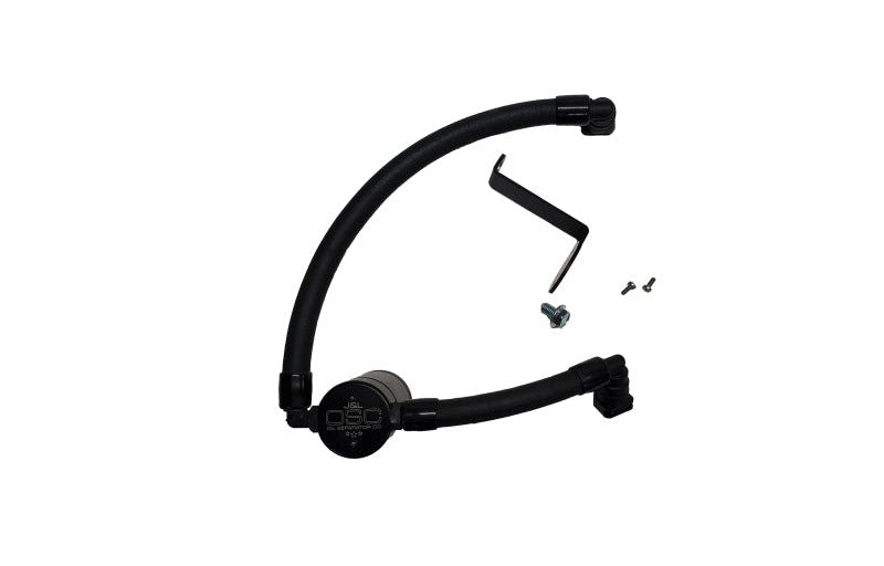 J&L 17-20 Lincoln Continental/MKZ 3.0L EcoBoost Passenger Side Oil Separator 3.0 - Black Anodized - #3079P-B