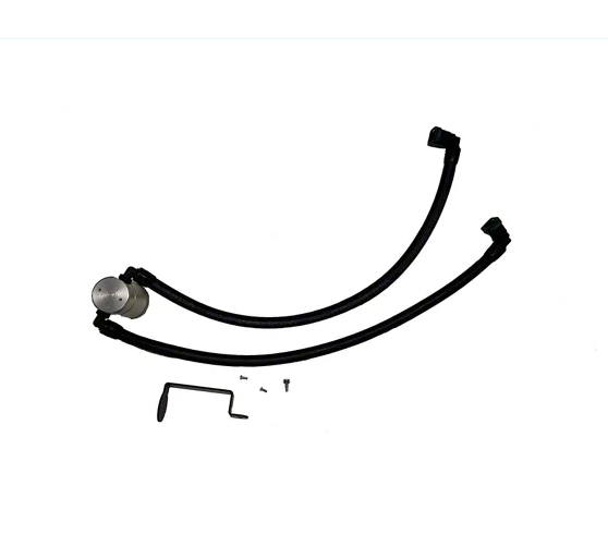 J&L 2023-2025 Chevrolet Corvette Z06 Oil Separator 3.0 PCV Side - Clear Anodized - #3127P-C