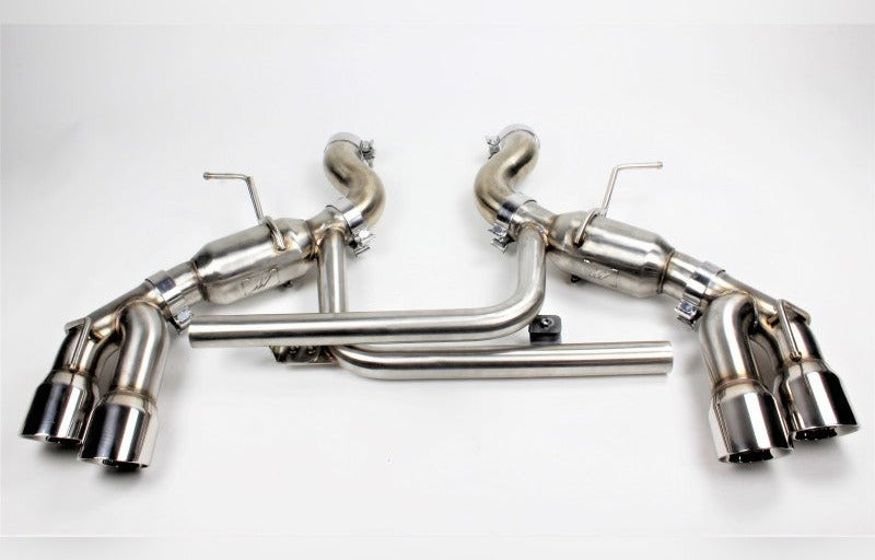 Mishimoto 2016+ Chevrolet Camaro SS Quad-Tip Pro Axle-Back Exhaust with Polished Tips - #MMEXH-CAM8-16AQTPP