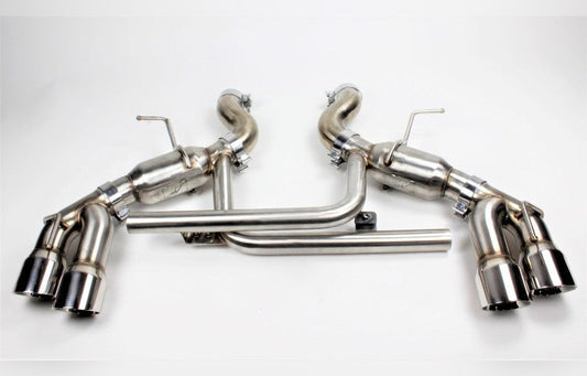 Mishimoto 2016+ Chevrolet Camaro SS Quad-Tip Pro Axle-Back Exhaust with Polished Tips - #MMEXH-CAM8-16AQTPP
