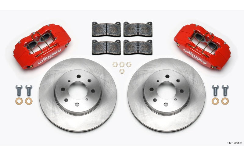 Wilwood DPHA Front Caliper & Rotor Kit Red Honda / Acura with 262mm OE Rotor - #140-12996-R