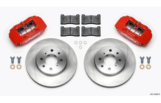 Wilwood DPHA Front Caliper & Rotor Kit Red Honda / Acura with 262mm OE Rotor - #140-12996-R