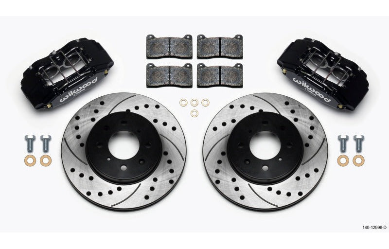 Wilwood DPHA Front Caliper & Rotor Kit Drilled Honda / Acura with 262mm OE Rotor - #140-12996-D