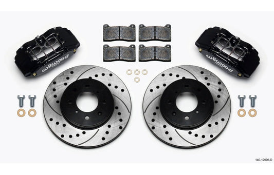 Wilwood DPHA Front Caliper & Rotor Kit Drilled Honda / Acura with 262mm OE Rotor - #140-12996-D