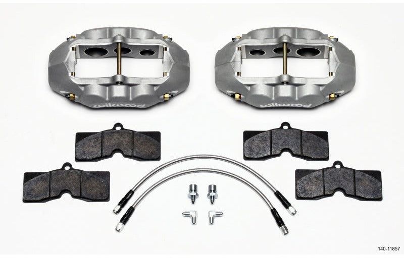 Wilwood D8-6 Front Caliper Kit Clear Corvette C2 / C3 1965-1982 - #140-11857