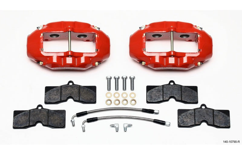 Wilwood D8-4 Rear Caliper Kit Red Corvette C2 / C3 1965-1982 - #140-10790-R