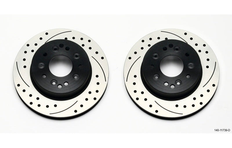 Wilwood Rotor Kit Rear-Drilled 1965-1982 Corvette C2/C3 (1Pc Rotors) - #140-11739-D