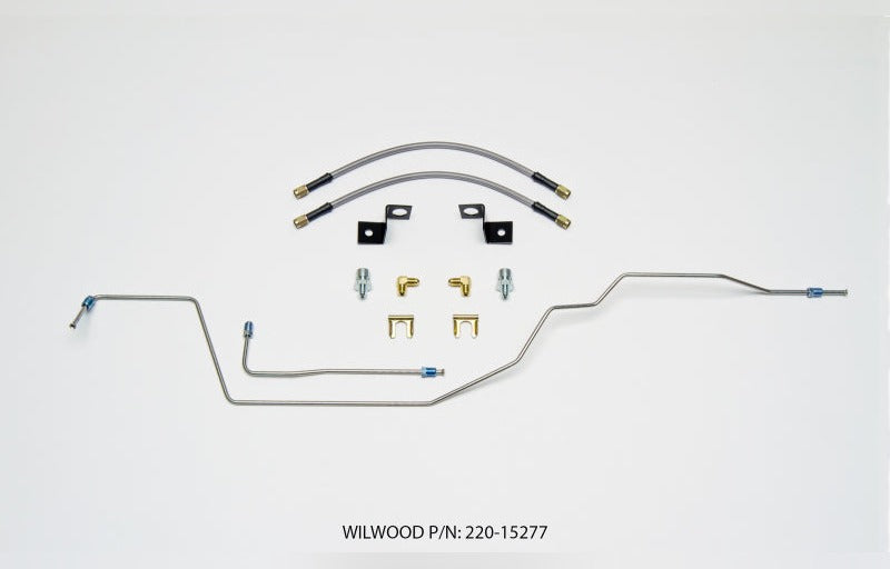 Wilwood Flexline Kit 14 inch -3 M10-1.0 IF 1/8 NPT 90 Deg w/tubing - #220-15277