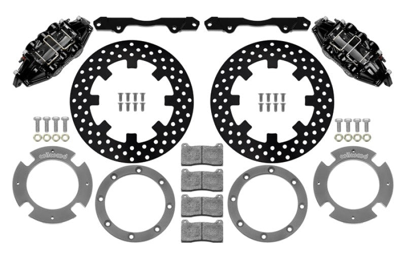 Wilwood 17-21 Can-Am X3RS Black 6-Piston Rear Kit 11.25in - Drilled Rotors - #140-16629-D