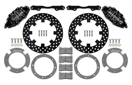 Wilwood 17-21 Can-Am X3RS Black 6-Piston Rear Kit 11.25in - Drilled Rotors - #140-16629-D