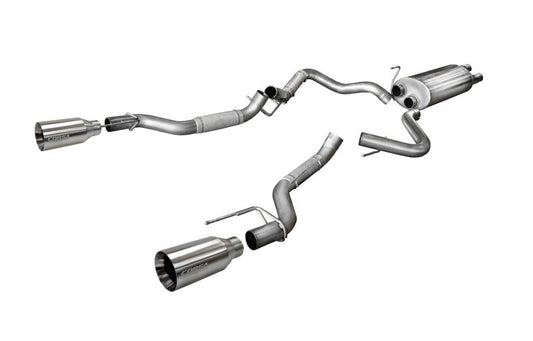 Corsa 2017-2020 Ford F-150 Raptor 3.5L Sport Cat-Back Dual Rear Exit with 5in Satin Polished Tip