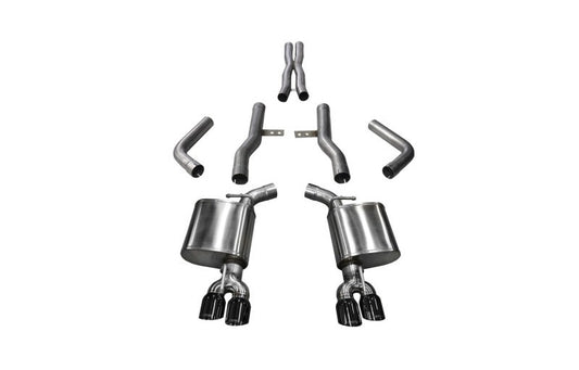 Corsa 2017-2023 Dodge Challenger 5.7L V8 Xtreme Cat-Back Dual Rear Exit with 3.5in Black Tips
