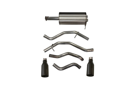 Corsa 2019-24 Ram 1500 5.7L Crew Cab with 57in or 76in Bed Cat-Back Dual Rr Exit 5in Blk Cerakote Tips