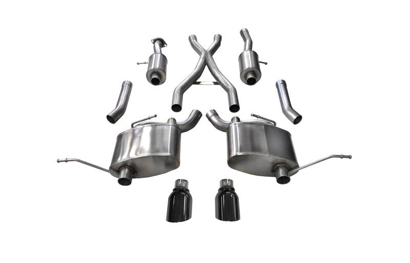 Corsa 2011-2021 Jeep Grand Cherokee Black 2.5in Dual Rear Exit Cat-Back Exhaust