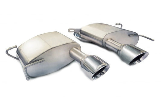 Corsa 2011-2015 Cadillac CTS Coupe V 6.2L V8 Polished Sport Axle-Back Exhaust
