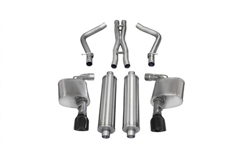 Corsa 2012-2014 Dodge Charger SRT-8 6.4L V8 Black Xtreme Cat-Back Exhaust