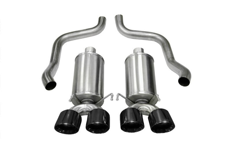 Corsa 2009-2013 Xtreme Axle-Back Exhaust with Dual Black 3.5in Tips 09-13 Chevrolet Corvette C6 6.2L V8