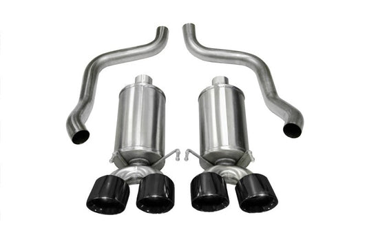 Corsa 2009-2013 Xtreme Axle-Back Exhaust with Dual Black 3.5in Tips 09-13 Chevrolet Corvette C6 6.2L V8