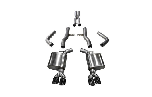 Corsa 2015-2023 Dodge Challenger Hellcat Dual Rear Exit Extreme Exhaust with 3.5in Black Tips