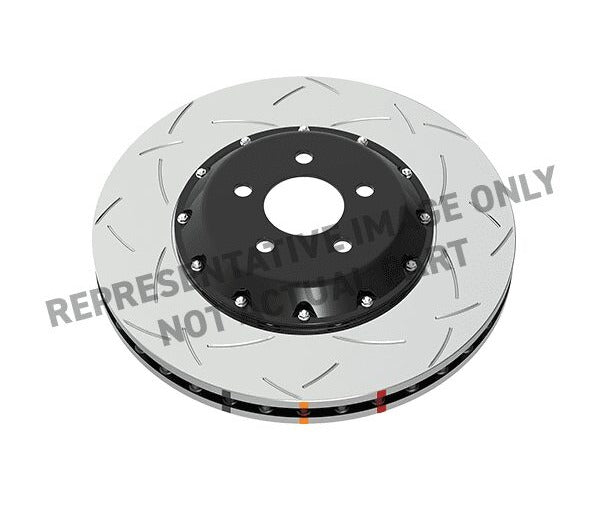 DBA 2013-2014 Chevrolet Corvette Z51 Front T3 2 Pc V2 Slotted 5000 Series Rotor with Black Hat
