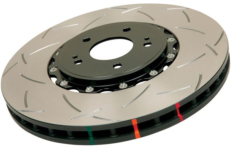 DBA 09+ Nissan GTR R-35 Rear Slotted 5000 Series 2 Piece Rotor Assembled w/ Black Hat