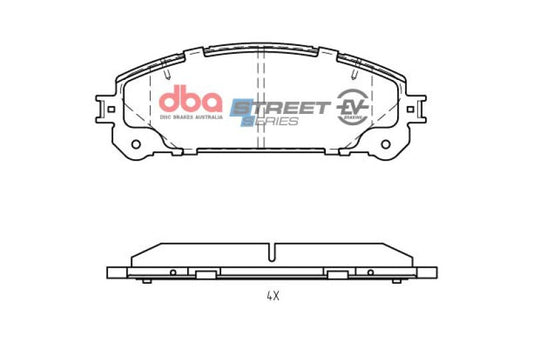 DBA 2015-2018 Lexus NX200t Front SSEV Street Series Brake Pads