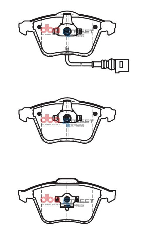 DBA 2008-2015 Audi TT Quattro Front Street Series Brake Pads