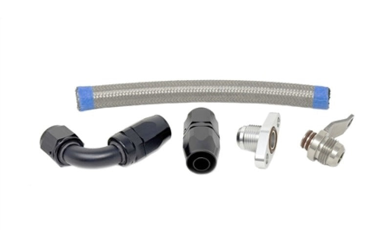 Torque Solution -10AN Turbo Oil Return Line Kit: Subaru EJ All Years Stock Location