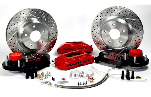 Baer Brakes 60-64 Lincoln Continental STD Studs 13in Track4 Front SDZ Brake Kit - Silver