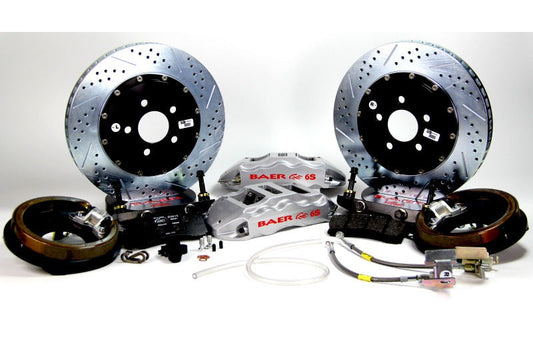 Baer Brakes 1960-1986 Chevrolet C10 Pickup 15in Extreme+ Rear Brake Kit-Silver- — 6 Lug (6x5.5"BC)